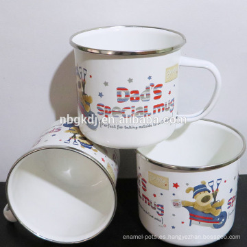 Regalo impreso promocional promocional de la taza de café del esmalte